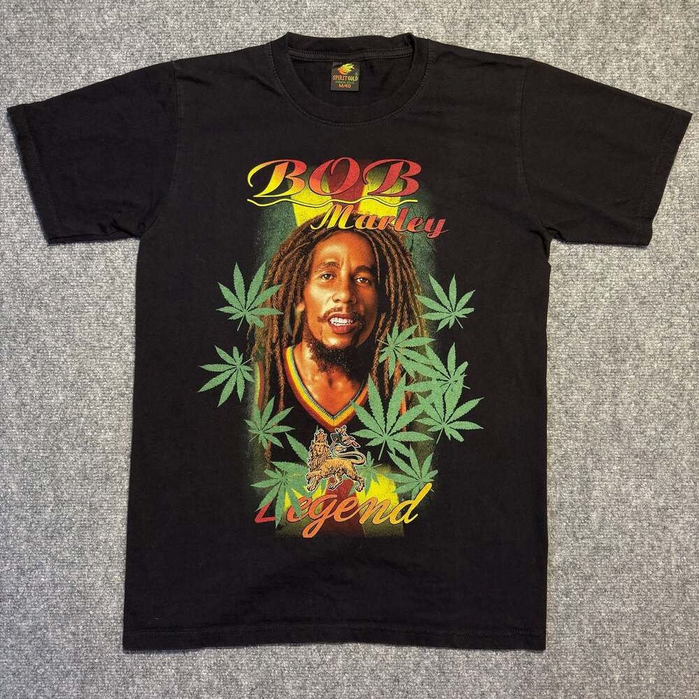 Spirit Gold Bob Marley Legend Graphic T-Shirt Size M/40